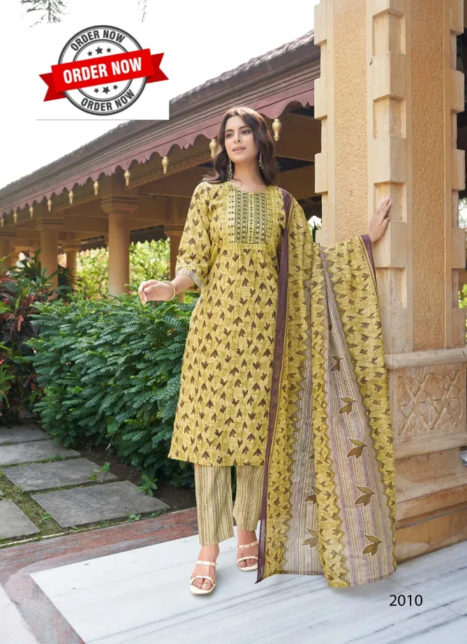 Kalki 2 By Fashion Talk Designer Cotton Kurti With Bottom Dupatta Wholesale Price In Surat
